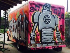 The RoboRig is a fully equipped mobile platform for the dissemination of early 21st century semi-nomadic robot herders musical making activities. Serving as a mobile workshop, touring van, and living space, the vehicle is equipped with a wide range of tools and materials for performances and musical robotics workshops.